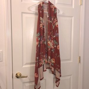 Floral Vest Cardigan